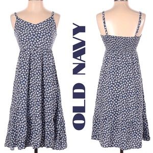 Old Navy Blue Floral Print Cami Dress